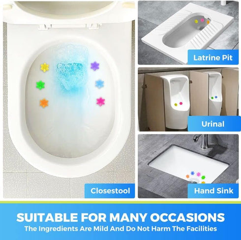 6Pcs Toilet Bowl Cleaner, 6 Kinds of Scent Toilet Cleaner Gel Stamp Kit for Bathroom Clean, Flower Toilet Gel Stamp,Toilet Stamp Cute Shape Includ...