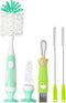 Baby Bottle Brush 4 in 1, Bottle Cleaner Brush Set, with 1P Nylon Bottle Brush Cleaner, 1P Bottle Cap Brushes, 2P Straw Brushes, Bottle Brush with...