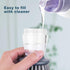 Dish Brush with Soap Dispenser, Dishwashing Heavy Duty Sponge Scrubber Refills Replacement Head, Kitchen Scouring Pad Wipes Scrub Cleaning Brush w...
