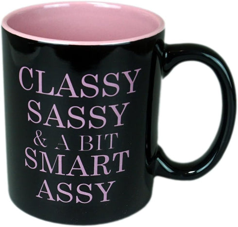 Funny Guy Mugs Classy Sassy and A Bit Smart Assy Ceramic Coffee Mug - 11oz - Ideal Funny Coffee Mug for Women and Men - Hilarious Novelty Coffee C...