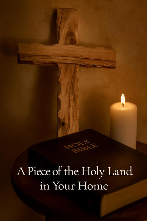 Zuluf 6.2" Olive Wood Plain Wall Cross | Christian Handmade Wooden Cross for Wall from Jerusalem Holy Land | Wall Cross for Home Decor | Catholic ...