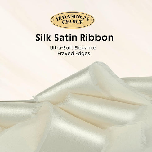 Chiffon Ribbon Silk Satin Ribbon 2 Inch x 20 Yard 2 Rolls Frayed for Weddings Bridal Bouquets Gift Wrapping Baby Shower Invitations Home Decor and...
