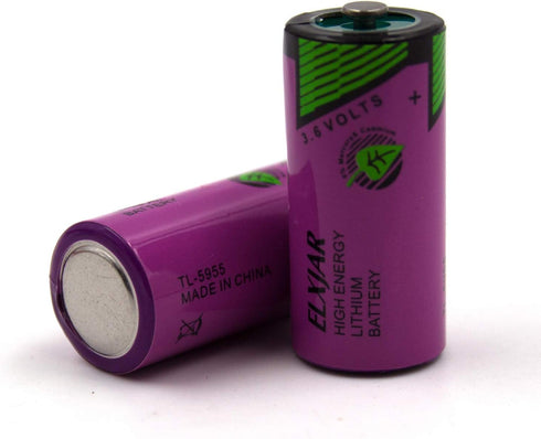 elxjar (2-Pack) TL-5955 3.6V 2/3AA Battery Replacement for Tadiran TL-2155 TL-4955 TL-5155 TL-5955, Xeno XL-055F, Comp-100 Lithium Thionyl Chlorid...