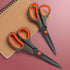 2 Pack 8" Titanium Non-Stick Scissors, All-Purpose Professional Stainless Steel Shears Comfort Soft Grip, Straight Office Craft Scissors for DIY S...