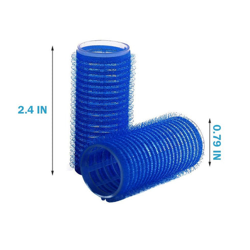 12PCS Roller Hair Curlers For Medium Short Hair,Heatless Roller Hair Curler For Bangs,Create Natural Curly Hairstyle bule (Light-blue)...