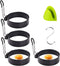 4 Pack Stainless Steel Egg Ring Molds With Non Stick Metal Mold Shaper Circles For Fried Egg McMuffin Sandwiches,Frying Or Shaping Eggs,Breakfast ...