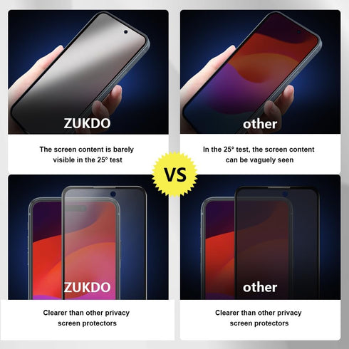 for iPhone 15 Plus 6.7" Matte Privacy Screen Protector with Camera Lens Protector Full Coverage Anti-glare Anti-spy Tempered Glass Film Anti-finge...
