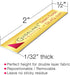Guidelines4quilting - 6-Pack Seam Guides ½ x 2" x 1/32" - Peel & Stick - Removable Adhesive, Leaves No Sticky Residue (3-Pack)...