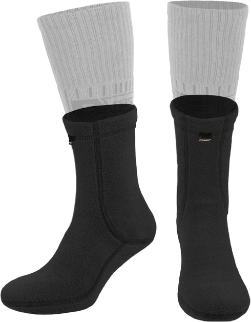 281Z Hiking Warm 6 inch Liners Boot Socks - Military Tactical Outdoor Sport - Polartec Fleece Winter Socks (Medium, Black)...