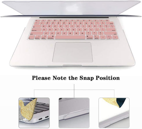 iCasso for MacBook Air 13 Inch Case 2018-2020 Release A2337 M1/A1932/A2179 with Retina Display Touch ID, Protective Hard Shell Case and Keyboard C...