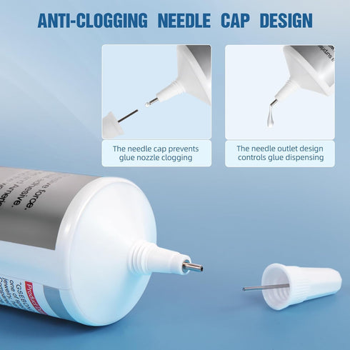 110 ml B7000 Adhesive Rhinestones Glue for Crafts, B7000 Glue Clear Glue with Glue Spreaders and Dotting Pen Tool, Multipurpose Jewlery Glue for F...