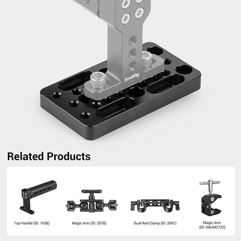 SMALLRIG Switching Plate Camera Easy Plate for Railblocks, Dovetails and Short Rods - Longer Version - 1598...