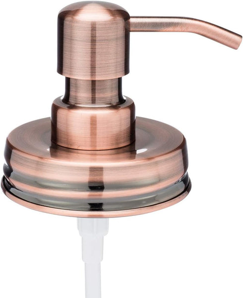 Jarmazing Products Classic Vintage Styled Copper Mason Jar Soap Dispenser Lids - One Pack - For all Regular Mouth Canning Jars...
