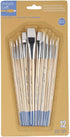 White Synthetic Flat & Round Brushes by Artist's Loft® Necessities™...