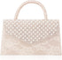 Pearl Clutch Bride Bag and Lace Eenvelope Purse for Women Evening Prom Clutch Handbags Beaded Wedding Purses for Women Formal Clutch Purse,Beige...