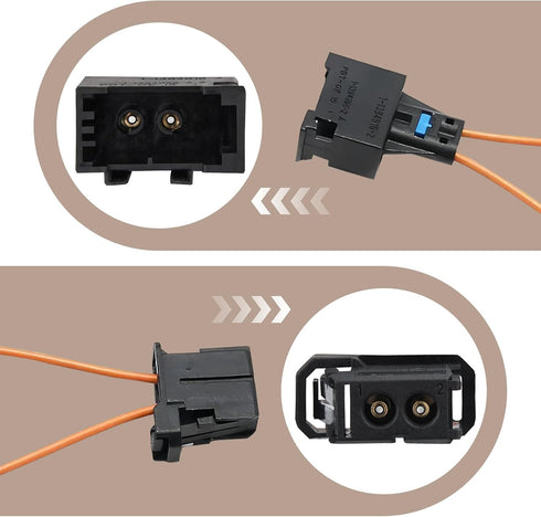 2 PCS Automotive Fiber Optic Short Circuit Test Ring, Female and Male Fiber Optic Bypass Loop Adapter Connectors, Audio Test Diagnostic Equipment ...