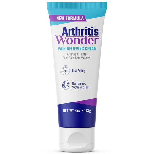 Pain Relief Cream, 4 oz – Arthritis Pain Relief Cream for Hand, Knee, Foot and Wrist Joints – Fast-Acting, Deep Penetrating, Non-Greasy Formula wi...