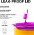 LocknLock Aqua Fridge Door Water Jug with Handle BPA Free Plastic Pitcher with Flip Top Lid Perfect for Making Teas and Juices, 2 Quarts, Purple...