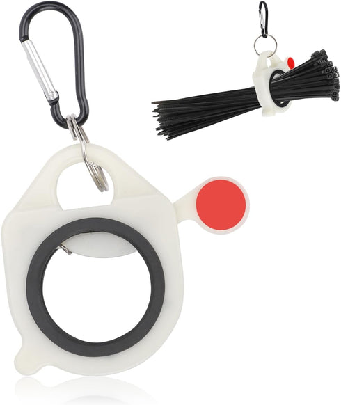 Cable Organizer Zip Tie Mount, Tool Belt Holder Tie Dispenser for 4/8/12/18 Inch Zip Ties Keeper Cable Tie Bracket Cable Tie Tightener for Househo...