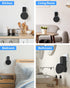 Maxonar Wall Mount for Echo Pop, Echo pop Wall Mount Speaker Holder Stand No Screws No Drill Needed Cable Hidden Storage - Black...
