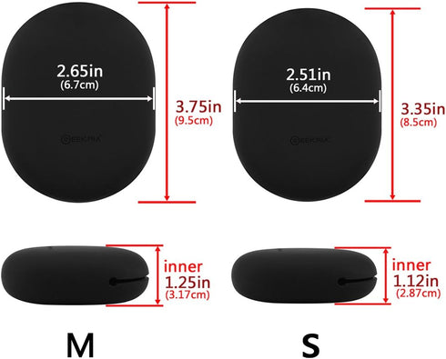 Geekria Earbuds Silicone Case for Jabra Sport Pace, Jaybird X3, X2, BlueBuds X, Pocket Soft Earphone Storage Bag Carrying Case (M+S, 2Pcs)...