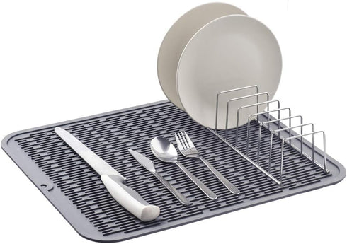 SANNO Utensil Drying Rack, Plastice Utensil Silverware Storage Holder fit for Dish Rack Over Sink, Chopsticks/Spoon/Fork/Knife Drainer Basket Flat...