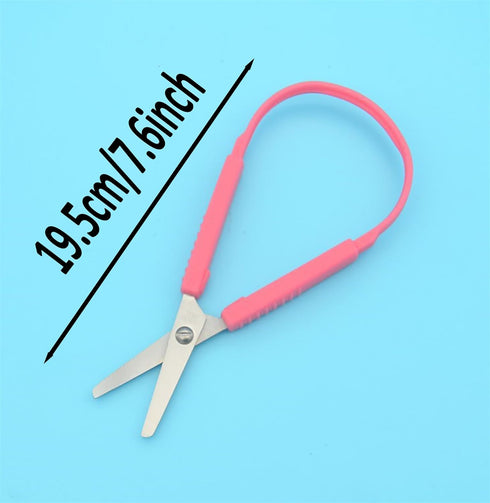 Squeeze Scissors, Lefty Support Loop Scissors for Toddlers?8 Inch Adaptive Design Preschool Training Scissors (3, Green+Pink+Yellow)...