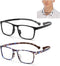 AQWANO 2 Pack Flexible TR90 Reading Glasses for Women Men Long Arms for Neck Hanging, Ultra-light Sports Style Readers Blue Light Block Anti Glare...