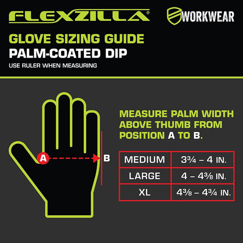 Flexzilla Pro GC160PL Cut Resistant Sandy Nitrile Dip Gloves, ANSI Level 5, Black/ZillaGreen, Large...