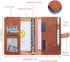 A6 PU Leather Notebook Binder Refillable 6 Ring Budget Binder for A6 Filler Paper, Loose Leaf Personal Planner Binder Cover with Buckle Closure-Br...