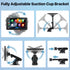Flexible Windshield Dashboard Suction Cup Bracket with Sticker for 7Inch 9Inch 10Inch Carplay Display Screen Monitor, Compatible T86 Wireless Carp...