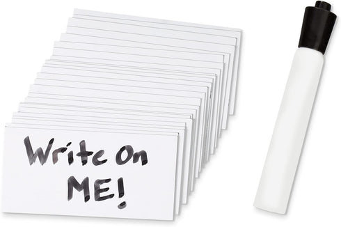 Blue Summit Supplies 25 Dry Erase Magnetic Labels, 2” x 4” Erasable Magnet Labels for Whiteboard, Shelf Label, and Other Magnetic Surfaces at Home...