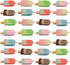 Fundiyoug 30 Pcs Ice Cream Charm Rainbow Resin Ice-Lolly Pendants Mini Popsicle Flatback Charms for DIY Earring Keychain Necklace Bracelet Jewelry...