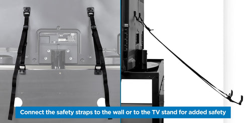 Mount-It! Safety Straps for TV, Furniture, Bookcase, Dresser and TV Stands - Anti-Tip Strap Television Anchor Kit for Baby Proofing, Earthquake Pr...