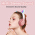 Kids Headphones, Bluetooth Wireless Headphones for Kids Teens Adults, Over-Ear Bluetooth Headphones with Microphone, Cat Ear Headphones for Girls ...