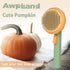 Dog & Cat Brush, Cute Pumpkin Self Cleaning Cat Brush for Shedding and Deshedding, Deep Cleaning Pet Brushes Pumpkin for Dogs Cats Puppy Rabbits B...