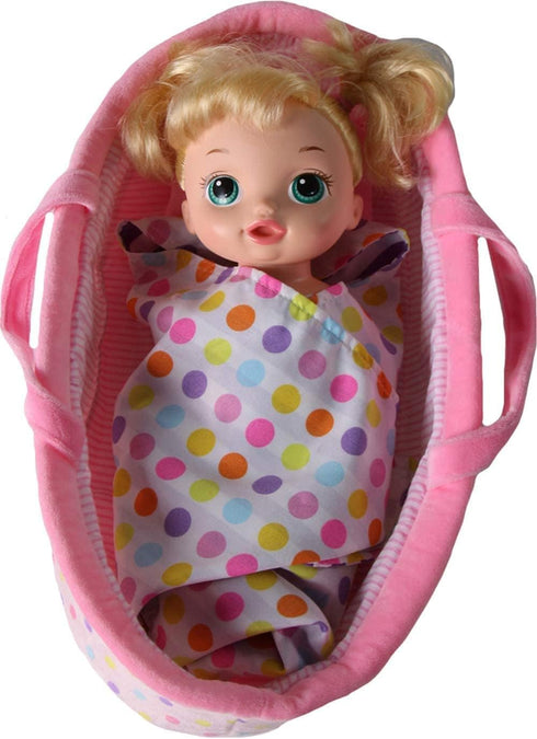 Pastel Polka Dot Baby Doll Bed 15" | Baby Doll Bassinets, Play Baby Doll Carrier, Doll Baby Carriers, Baby Doll Carrier Bed, Dolls Bassinets, Bass...