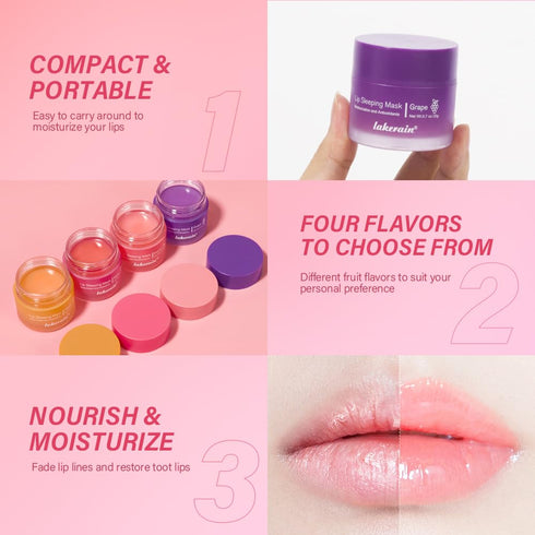 Sleeping lip mask, Nourish & Hydrate Lip Mask With Vitamin C, Antioxidants, Lip Balm, Lip Skin Care, Improve Lip Color, Reduce Lip Lines...