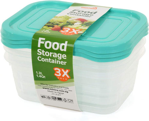 Mintra Home Storage Containers (Teal) - 1.3L...