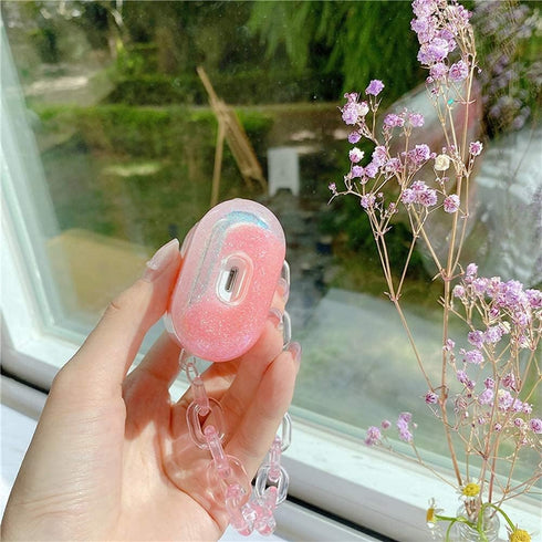 SGVAHY Cute AirPod Case for AirPods 3 Case Kawaii Clear Liquid Sequins Case Cover Hard Protective AirPod Case Wireless Charging Box with Color Cha...