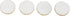 Mud Pie Foiled Coaster Set, White/Gold...