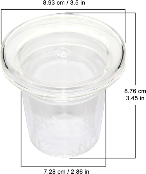 Teabloom Universal Glass Tea Infuser with Dual-Purpose Lid/Coaster – Hygienic, Non-Toxic Glass Filter for Loose Tea Leaves – Lead-Free & Cadmium-F...
