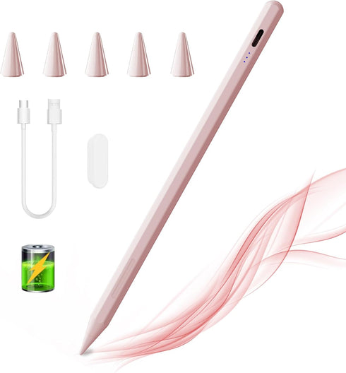 Stylus Pen for iPad 9th&10th Generation,Apple iPad Stylus Pencil with Palm Rejection Rechargeable,Pen Compatible with 2018-2024 iPad 6/7/8/9/10,iP...