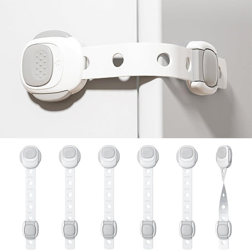 Cabinet Locks Baby Proofing Straps - Child Proof Refrigerator Lock Pack 6 Stove Oven Locks Door Strap for Kids Childproof Safety Cupboard Locks, 3...