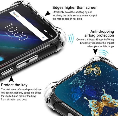 for Galaxy A03S Case: Slim Flexible TPU for Girls Women Airbag Bumper Shock Absorption Rubber Soft Silicone Case Cover Fit for Samsung Galaxy A03S...