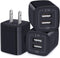 USB Wall Charger, Charger Block, 3 Pack 2.4A Dual Port Charging Block charger Cube Power Adapter CHARGER for iPhone 16 15 14 13 12 11 Pro Max XS X...
