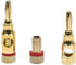 Monoprice 109437 5PRJX74047 Gold Plated Speaker Banana Plugs – 5 Pairs – Open Screw Type, For Speaker Wire, Home Theater, Wall Plates And More...