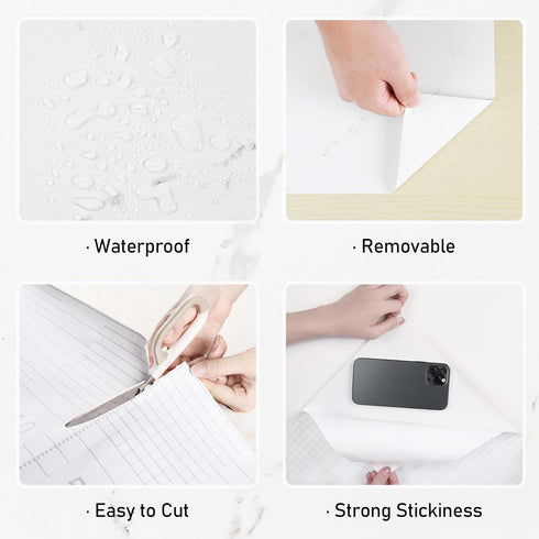 Matte Marble Contact Paper for Countertop Peel and Stick Countertops Waterproof White Contact Paper for Cabinets Granite Wallpaper for Counter Top...