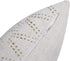 Gold Sofa Throw Pillow Cover 1pc 20X20inch Ecru White Textural Linen Look Metallic Print Rhombus Wavy Christmas Geometric Decorative Pillowcase Co...