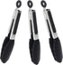 Mini Silicone Serving Tongs Set of 3, Small Kitchen Tongs (7 inch) with Silicone Tips and Stainless Steel Handle, Silicone Cooking Tongs for Salad...